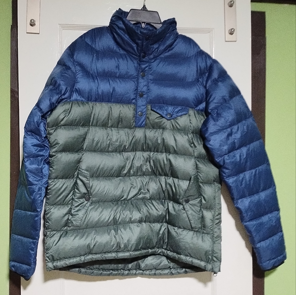 Basin + Range Blue and Gray Puffer Jacket